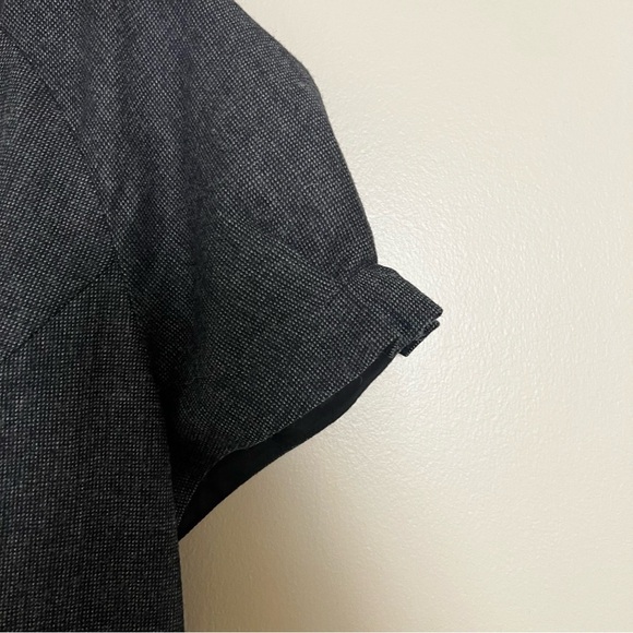 Banana Republic Charcoal Gray Wool Short Sleeve Career Sheath Dress Size 10 - Picture 5 of 14